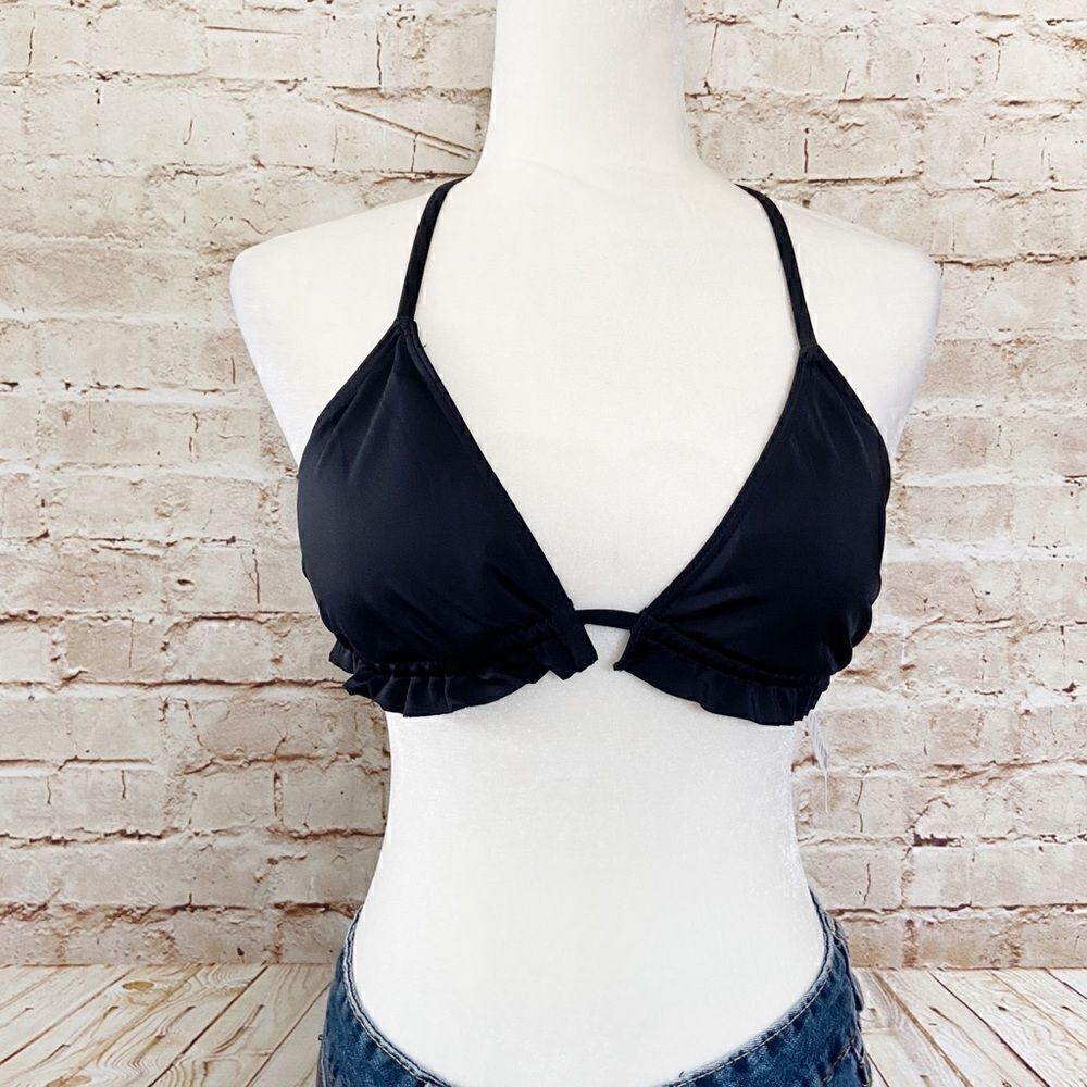 Top Shop ruffle drawstring bikini top NWT - Picture 2 of 4